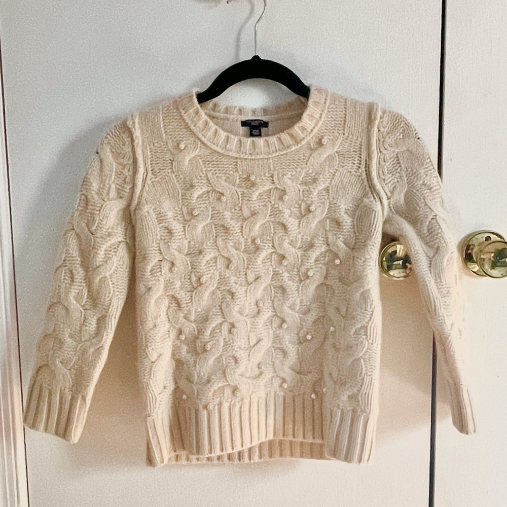 Ann Taylor Pearl Crewneck Sweater